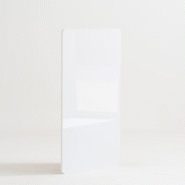 Façade de comptoir d'accueil L56xP2xH107cm - Ep.19mm - Blanc grand brillant - Réceptio