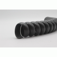 Gaine spiralée bombée PVC noire - Référence APGTBN0021 - Ø 21mm - Résistante aux chocs et intempéries_0
