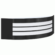 Helloshop26 - Applique murale extérieure moderne en D 32 x 10 x 10 cm éclairage durable minimaliste en acier inoxydable noir 02_0056525 - noir 30002