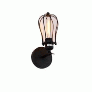 Lampe murale vintage en métal E27 60W Noir 11X16X32Cm Edm - 8425998321050 Lampe murale vintage en métal E27 60W Noir 11X16X32Cm Edm - 8425998321050
