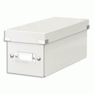 LEITZ BOÎTE DE RANGEMENT CD CLICK&STORE OFFICE BLANC - CONTENANCE DE 22 BOÎTES STANDARD OU 44 SLIM