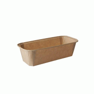 Papstar Lot de 25 moules en papier sulfurisé, long. 188 mm, 523 ml, brun - marron papier 87117