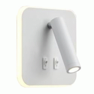 Papuq Applique murale LED orientable, blanc mat, 12W 1200 lumens, lumière chaude 3000K - blanc acier 8436613831229 Papuq Applique murale LED orientable, blanc mat, 12W 1200 lumens, lumière chaude 3000K - blanc acier 8436613831229