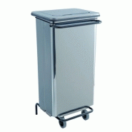 Poubelle en acier inox à pédale 110 litres poubelle en acier inox à pédale 110 litres (grise)