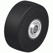 Roue de 125 mm avec caoutchouc élastique noir sur une jante en nylon