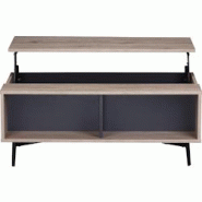 SIT Möbel Table basse avec plateau réglable en hauteur | L 58 x l 100 x 39 cm | Anthracite/naturel - multicolore multi-matériau 11780-95 SIT Möbel Table basse avec plateau réglable en hauteur | L 58 x l 100 x 39 cm | Anthracite/naturel - multicolore multi-matériau 11780-95