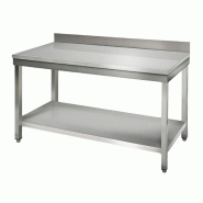 Table de travail murale en acier inoxydable 1500 x 600 x 600 x 850 mm - GF85 Table de travail murale en acier inoxydable 1500 x 600 x 600 x 850 mm - GF85