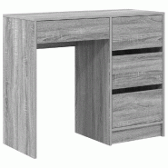VidaXL Bureau Gris Sonoma 90 x 37,5 x 75 cm Bois d'ingénierie Modèle Horizon Stella - 869495