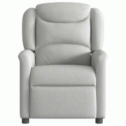 VidaXL Fauteuil de massage inclinable gris nuage tissu Modèle Arvoriax - 4015615