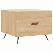 VidaXL Table basse Chêne sonoma 50x50x40 cm Bois d'ingénierie Modèle Aero Terrasse - 829338