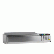 Vitrine réfrigérée GN1/4 GVC33-120 S/S Inox L1200mm 33586 TEFCOLD