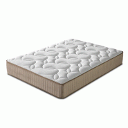 VS Venta-stock Matelas Latex 140x190 cm Olympe 30 cm Épaisseur - blanc mousse C8019