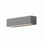 Willy Applique Double Émission Led 15W, Interrupteur Cct 3000K-4000K, Ip54, Structure En Aluminium Moulé Sous Pression Gris - Rossini Illuminazione