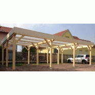 Abri carport toit plat 3 voitures - abriboa