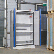 Armoire batteries lithium-ion EN 14470-1 avec détection série D Justrite - 120 x 60 x 207cm / 10 prises_0