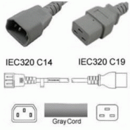 Câble d'alimentation C14/C19 15A GRIS