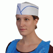 Calot ajustable imprimé bleu papier blanc 28 cm - par 100