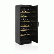 Cave à vin professionnelle avec porte pleine noire positive - 118 b... - PCPP1380E