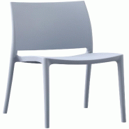 Décoshop26 - Chaise empilable design en plastique couleur gris clair résistant aux UV – jardin terrasse et intérieur 10_0007892 - gris 3000266358263