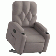 Fauteuil inclinable taupe tissu Modèle Xerderora - 8721012172067