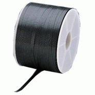 Feuillard polypropylène noir, largeur 12 mm, épaisseur 0,5 mm, longueur 800 m