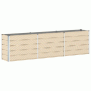 Helloshop26 - Jardinière design moderne extérieure 480 x 50 x 45 cm avec finition brute en acier galvanisé ivoire 02_0059159 - acier 3000240979880