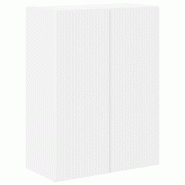 Helloshop26 - Meuble TV mural contemporain pratique rangement 59,5 x 31 x 80 cm en bois d'ingénierie blanc 02_0055030 - blanc Bois massif 30002387799