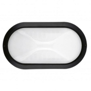 Hublot ovale plaff blanc ip65 ik 10 - e27 largeur 330 mm coloris noir