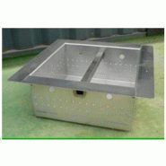 Panier dégrilleur débourbeur  - Regard collecteur - 500x500 mm, inox