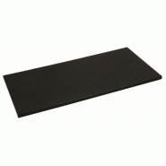 Plateau Round rectangulaire en bois 1346x674mm Ep25mm - noir mat