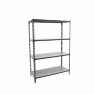 PROREGAL Étagère pour charges lourdes MID METAL SHARK | HxLxP 150x120x30cm | Charge du compartiment 200kg | Anthracite galvanisé - gris métal PR_R PROREGAL Étagère pour charges lourdes MID METAL SHARK | HxLxP 150x120x30cm | Charge du compartiment 200kg | Anthracite galvanisé - gris métal PR_R