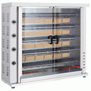 Rôtissoire à poulets à gaz avec éclairage, 5 broches pour 20-25 poulets 1320x460x1255 mm - VIRTUS - 0615402774260