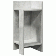 Table d'appoint avec étagère gris béton 25,5x27x60 cm Modèle Apex Design Pro - 858548