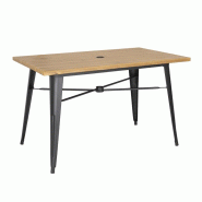 Table d'extérieur 120x76x75cm bois clair | Bolero - FT954