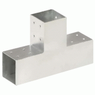 Vidaxl connecteur de poteau forme en t métal galvanisé 81x81 mm 145463 Vidaxl connecteur de poteau forme en t métal galvanisé 81x81 mm 145463
