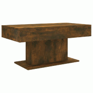 VidaXL Table basse Chêne fumé 96x50x45 cm Bois d'ingénierie Modèle Polaris Élégance Plus - 815834