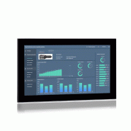 Panel PC industriel fanless 15.6" 1920 x 1080 Full HD - EVI-C156WAC - Aluminium anodisé - IP66 - Intel® Elkhart Lake Celeron® J6412 - Multi-touch 10 points