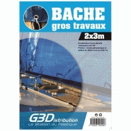 Bâche de chantier spécial gros travaux imperméable, indéchirable et facile à installer - 2X3M, 4X5M Bâche de chantier spécial gros travaux imperméable, indéchirable et facile à installer - 2X3M, 4X5M
