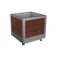 Bac à Palmier Silaos - 2 dimensions - Châssis en acier peint sur galva - Habillage en bois, acier ou plastique recyclé Bac à Palmier Silaos - 2 dimensions - Châssis en acier peint sur galva - Habillage en bois, acier ou plastique recyclé