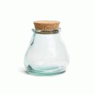 Bazar Bizar Bocal en verre recyclé 12x12x12 cm bleu - bleu verre ESSAMI007B-M