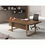 Bureau de direction en placage Archimède pieds en L Alea