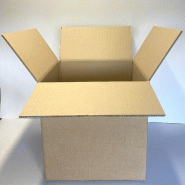 Caisse américaine d'expédition double cannelure brune 40x40x40cm - paquet de 10 - 100% matière recyclée