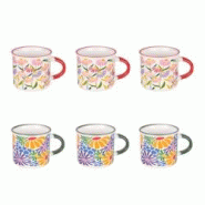 Coffret de 6 tasses Floral Muse 14 cl - Décoré Rond Porcelaine Table Passion 10x7 cm - multicolore porcelaine 3106232390265 Coffret de 6 tasses Floral Muse 14 cl - Décoré Rond Porcelaine Table Passion 10x7 cm - multicolore porcelaine 3106232390265