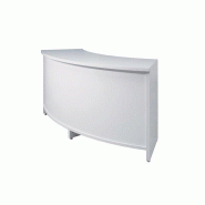 Comptoir courbé Flexia - L146xP65xH90cm - blanc, aggloméré 30mm, garantie 1 an