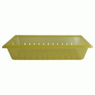 DBMARK 1826CLRPP-464/6 - (Lot de 6 pièces) Récipient passoire p/bacs rangement 46x66 cm. Prof. 12,7cm - PP amorcé translucide.(Récipient non inclu