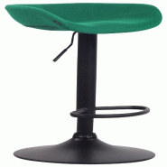 Décoshop26 - Tabouret de bar x1 hauteur réglable repose-pieds en feutrine vert cadre métal noir 10_0006542 - noir métal 3000265628664