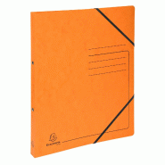 Exacompta Lot de 10 Classeur 2 anneaux Carte lustrée, imprimé, coloris orange - orange en carton 542554E