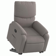 Fauteuil inclinable taupe tissu Modèle Kervessiax - 8721012173200