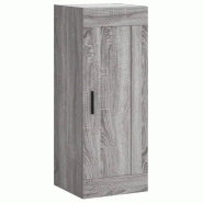 Helloshop26 - Armoire murale rangement élégante 34,5 x 34 x 90 cm space-saving design contemporain en bois d'ingénierie gris 02_0048961 - gris alum