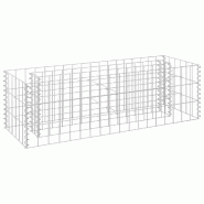 Helloshop26 - Jardinière lit surélevé plantes fleurs jardin à gabion acier galvanisé 90 x 30 x 30 cm 02_0001313 - 3000076831536